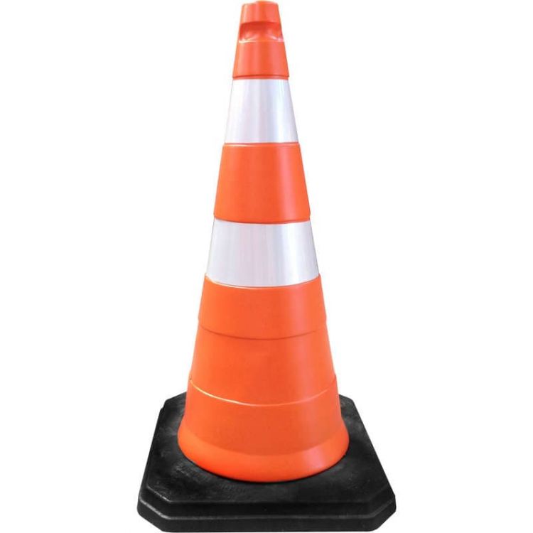 Cone de Sinalização de Trânsito 75 cm 4 8 Kg EPIMT